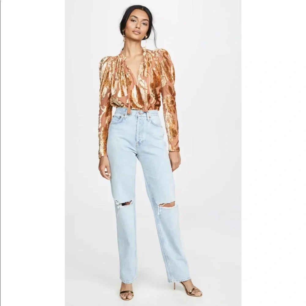 Ulla Johnson rose gold Camilla blouse - Picture 4 of 12